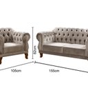 Ver imagem 3 de Sofá 2 e 1 Lugares Duquesa Decoração Sala Recepção Retrô