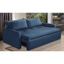Ver imagem 1 de Sofá sem Caixa Retrátil e Reclinável 1,65m com Molas Luzia Suede Azul Madelina Decor