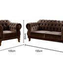 Ver imagem 3 de Sofá 2 e 1 Lugares Duquesa Decoração Sala Recepção Retrô