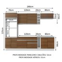 Ver imagem 3 de Armário de Cozinha Completa 290cm Branco/Rustic Vicenza Madesa 12