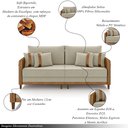 Ver imagem 3 de Sofá Montecarlo 2 Lugares 172cm Veludo/pu Bege/caramelo