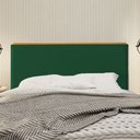 Ver imagem 2 de Cabeceira Cama Box Casal 1,40m Estofada Detalhe em Madeira Java Veludo Verde