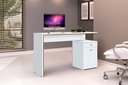 Ver imagem 1 de Mesa Office Escritório 1 Porta 1 Gaveta Branco - Rede Móveis