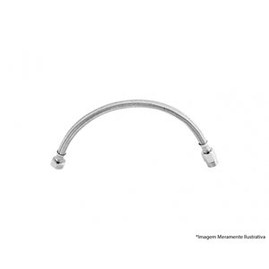Engate Flexivel Malha Inox Trancado 40cm Blister