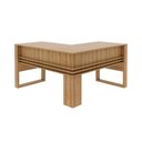 Ver imagem 5 de Escrivaninha Mesa para Escritório em L Angular 136 Cm Cor:amêndoa