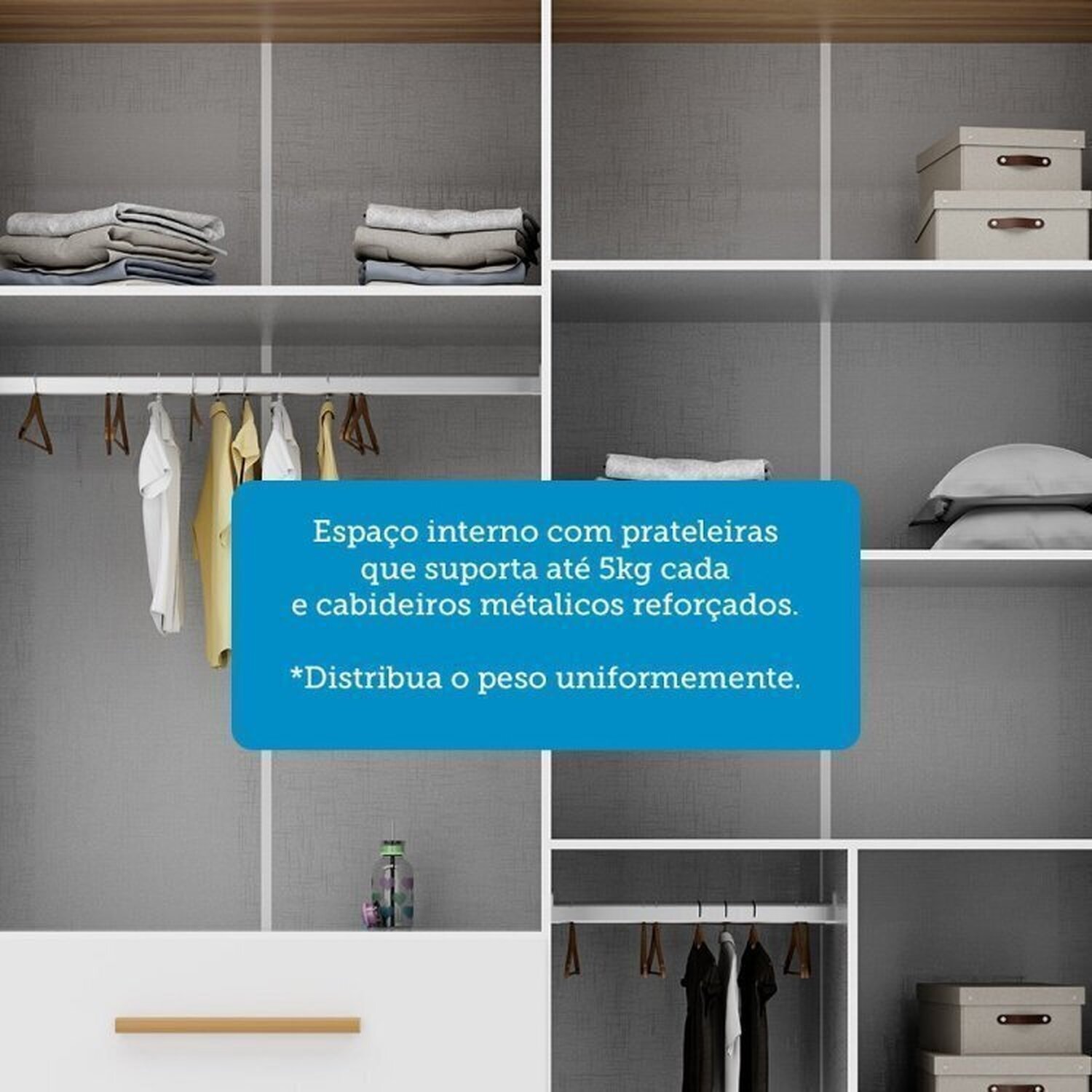 Quarto de Bebê Completo com Guarda Roupa Cômoda e Berço 100% Mdf Kakau Retrô Espresso Móveis - 10