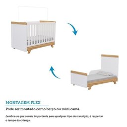 Quarto de Bebê Completo com Guarda Roupa Cômoda e Berço 100% Mdf Kakau Retrô Espresso Móveis - 7