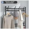 Estante 4 Prateleiras Guarda Roupa Sapateira Grande Organizador Cabideiro Portatil - 5