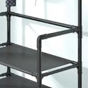 Ver imagem 3 de Estante 4 Prateleiras Guarda Roupa Sapateira Grande Organizador Cabideiro Portatil