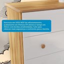 Ver imagem 7 de Quarto de Bebê Completo Berço, Cômoda e Guarda Roupa MDF Mimo Espresso Móveis Branco Brilho/Amêndoa