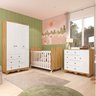 Quarto de Bebê Completo com Guarda Roupa 3 Portas Cômoda e Berço 100% Mdf Mimo Espresso Móveis - 1