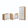 Quarto de Bebê Completo com Guarda Roupa 3 Portas Cômoda e Berço 100% Mdf Mimo Espresso Móveis - 2