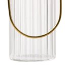 Ver imagem 5 de Vaso Vidro Cone Plissado Transparente com Alça 20x6,5cm Bekasa W0434