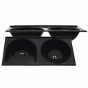 Ver imagem 2 de Tanque Duplo em Mármore Sintético 140cmx65cm Premium Dvg Decoralita