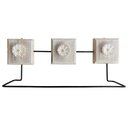 Ver imagem 1 de Toalheiro Ferro e Madeira Artesanal Flores Cor Branco