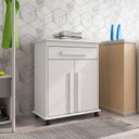 Ver imagem 3 de Buffet Balcão Pequeno Multiuso 75cm 2 Portas Chile RV Móveis Branco