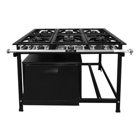 Fogão Industrial 6 Bocas com Forno Baixa Pressão - Fundiferro