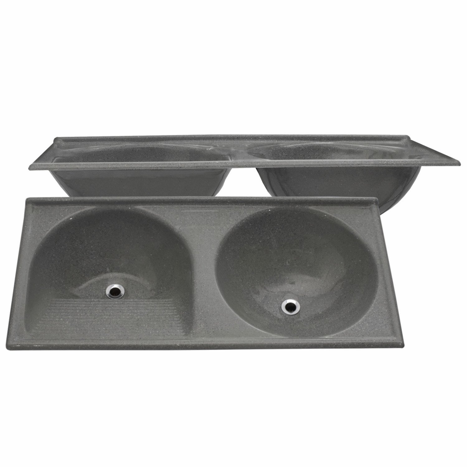 Tanque Duplo em Mármore Sintético 120cmx60cm DVG Decoralita - 2