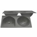 Ver imagem 2 de Tanque Duplo em Mármore Sintético 120cmx60cm Dvg Decoralita