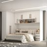 Quarto Modulado Casal Mdf 5 Peças Lotus Belmax:branco - 2