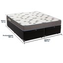 Ver imagem 4 de Cama Box Baú Preto e Colchão Light Espuma D33 Queen Ortobom