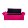 Kit Realeza Cabeceira de Cama Box e Calçadeira Baú King 195 Cm Suede Rosa Pink Eli Móveis - 3