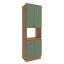 Ver imagem 1 de Kit Forno Celeste Kappesberg 100% Mdf 4 Portas Nogueira/verde 70cm
