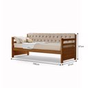 Ver imagem 3 de Sofá Cama Solteiro Verona Mona Estofado Capitonê Veludo