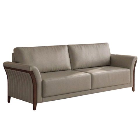 Sofá Living 2 Lugares Royal 162 cm Pes Madeira Courino Tcs 726 Moll