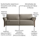 Ver imagem 5 de Sofá Living 2 Lugares Royal 162 cm Pes Madeira Courino Tcs 726 Moll