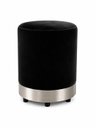 Ver imagem 1 de Kit de Puff com Rodapé Prata, Cor Preto Veludo - Let Móveis