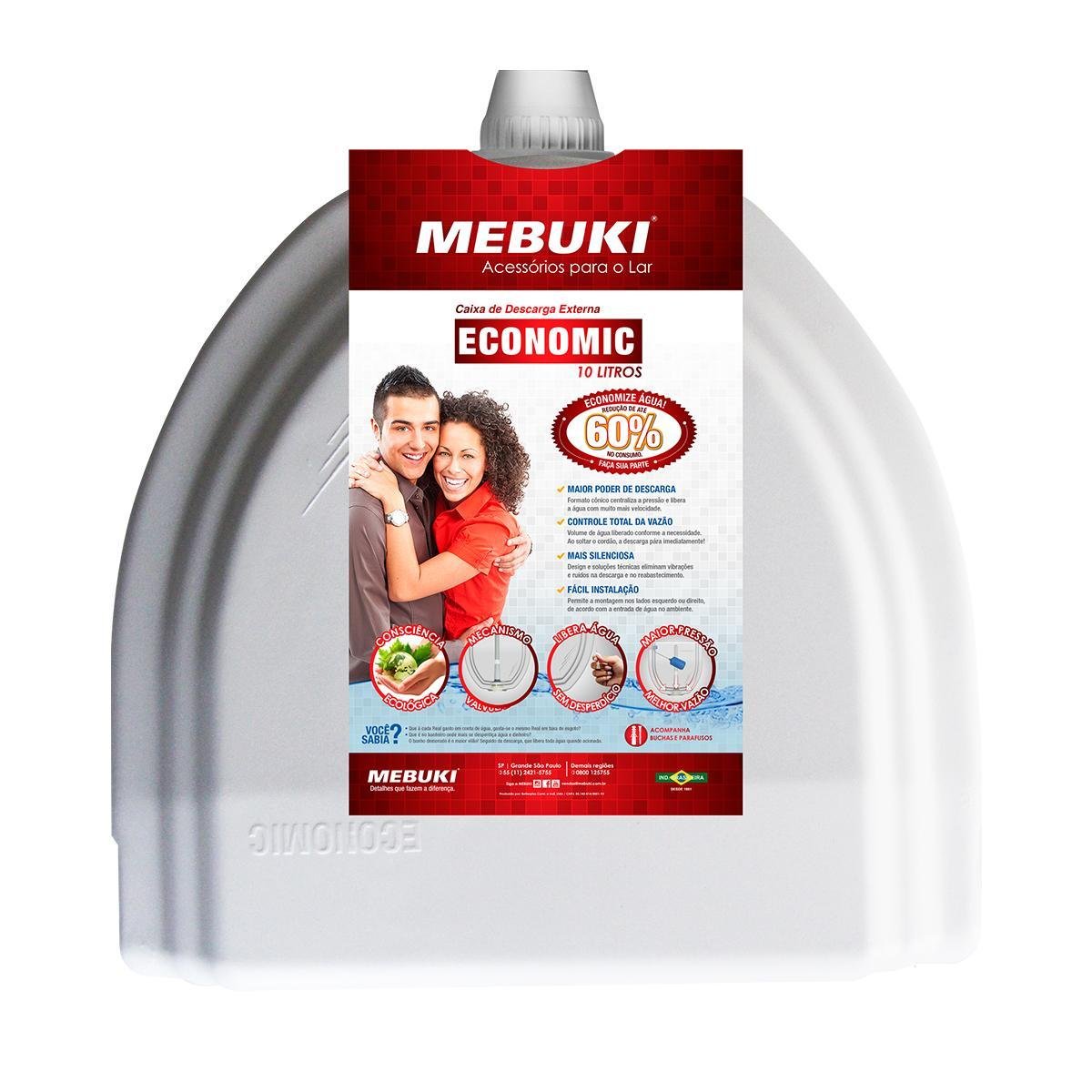 Caixa de Descarga Mebuki Parede Universal 10 Litros - 2