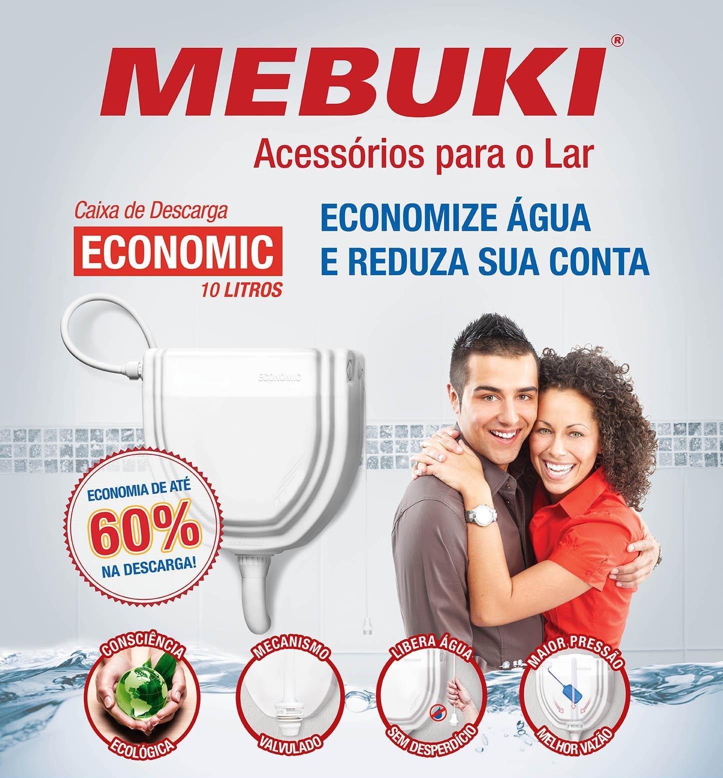 Caixa de Descarga Mebuki Parede Universal 10 Litros - 3