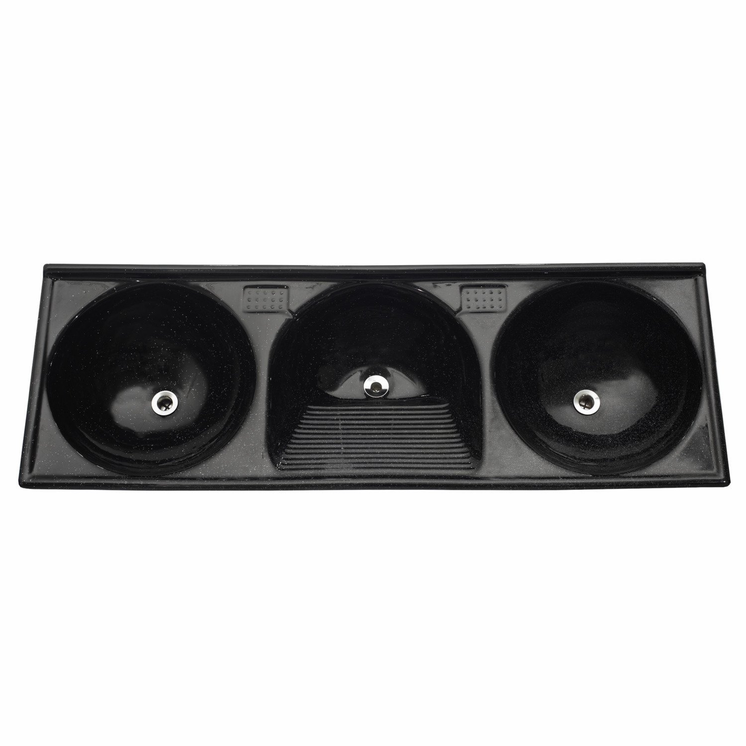 Tanque Triplo em Mármore Sintético 155cmx55cm Premium DVG Decoralita - 1
