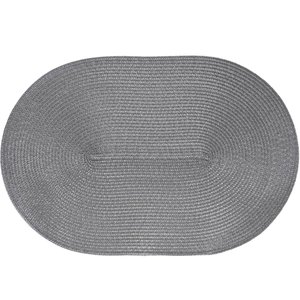 Americano Requinte Liso para Mesa Oval 30x45cm Chumbo