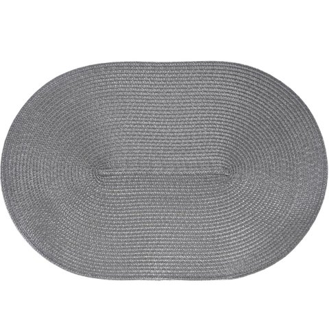 Americano Requinte Liso para Mesa Oval 30x45cm Chumbo