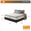 Ver imagem 3 de Cama Box Casal Preto + Colchão Molas Ensacadas Houston Pillow Inn 138x188x65cm
