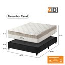 Ver imagem 4 de Cama Box Casal Preto + Colchão Molas Ensacadas Pillow In Zidi Houston 138x188x65cm