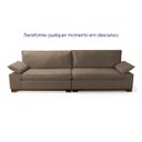 Ver imagem 5 de Sofá Living Siberian 2,30m Bouclê Marrom Braço Reclinável - King House