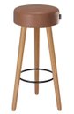 Ver imagem 5 de Kit 2 Banquetas Media Paris 60cm Pé Madeira Bar Cozinha Espaco Gourmet Couro PU Cafe