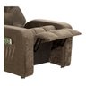 Poltrona Do Papai Reclinável Decorativa Mx7 Suede Ams Marrom - 4