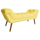 Ver imagem 4 de Conjunto Sienna Cabeceira e Recamier King 195 Cm Suede Amarelo - LM DECOR