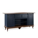 Ver imagem 1 de Mesa Ilha Hannover 1,76m - 60710 Mmj-lz Lz-azul Petróleo/imbuia