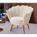 Ver imagem 1 de Poltrona Decorativa Pétala com Pés Palito Suede Bege