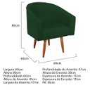 Ver imagem 3 de Poltrona Decorativa Sala de Estar Recepção Luiza Pés Palito Suede - Doce Sonho Móveis POLTRONAS POLT