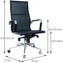 Ver imagem 2 de Kit 10 Cadeiras Escritorio Presidente Esteirinha Tela Mesh 3303 Cinza