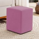 Ver imagem 3 de Puff Decorativo Sala de Estar Quadrado 36x47cm Suede Rosa - Desk Design