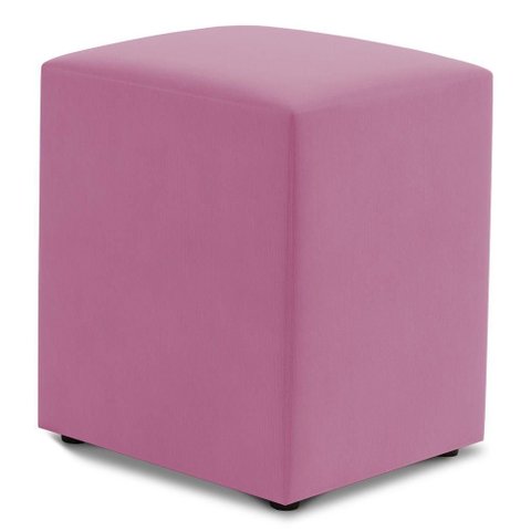 Puff Decorativo Sala de Estar Quadrado 36x47cm Suede Rosa - Desk Design