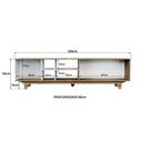 Ver imagem 3 de Rack para Tv até 75'' com 2 Portas e Nichos 200cm Lars - Branco