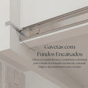 Ver imagem 7 de Balcão de Cozinha 3 Gavetas 100% MDF 80cm sem Tampo Sevilha Herval Branco/Ártico